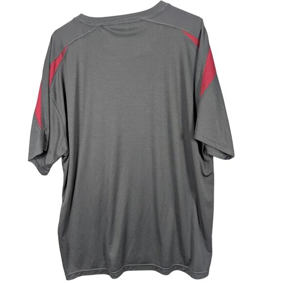 Arkansas Razorbacks Shirt Mens 2XL Gray Red NCAA Football Lightweight Polyester - Picture 2 of 9